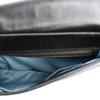 Gucci Calfskin Diagonal GG Medium Thiara Double Envelope Shoulder Bag Emerald Green Black 6 of 11