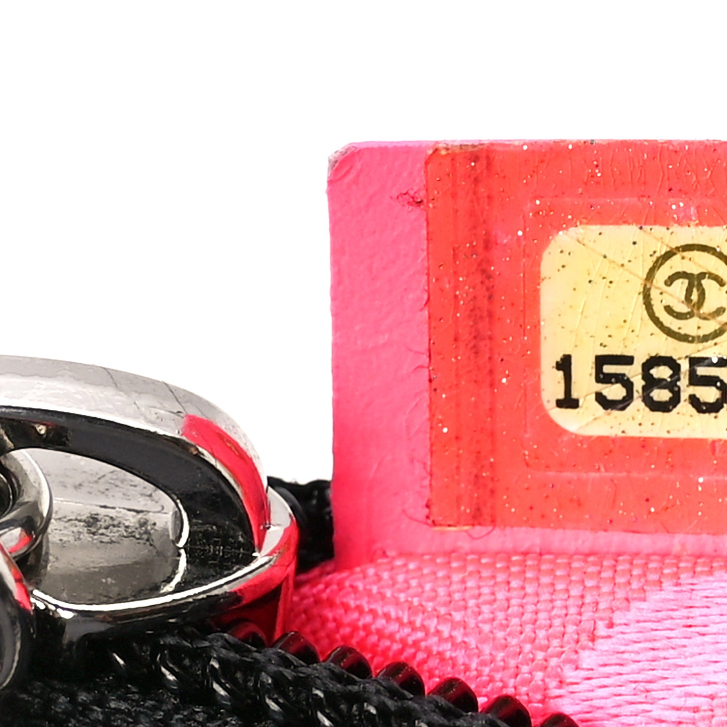 Calfskin Quilted Cambon Key Pouch Black