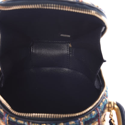 Chanel Tweed Camera Case Gold Blue Light Green Black 5 of 9