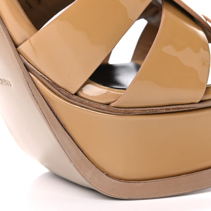 Saint Laurent Patent Tribute 105 Platform Sandals 40 Nude Powder 14 of 15