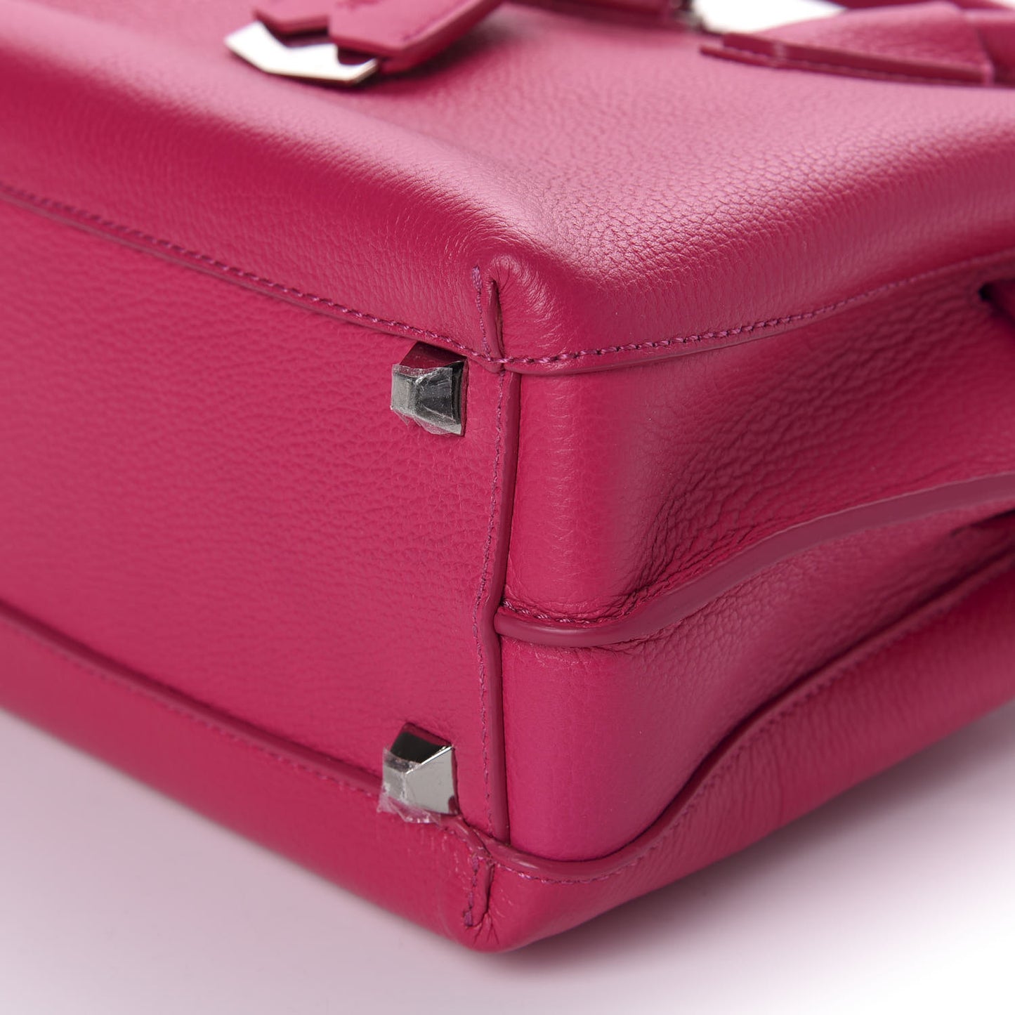Grained Calfskin Mini Milla Tote Beetroot Pink