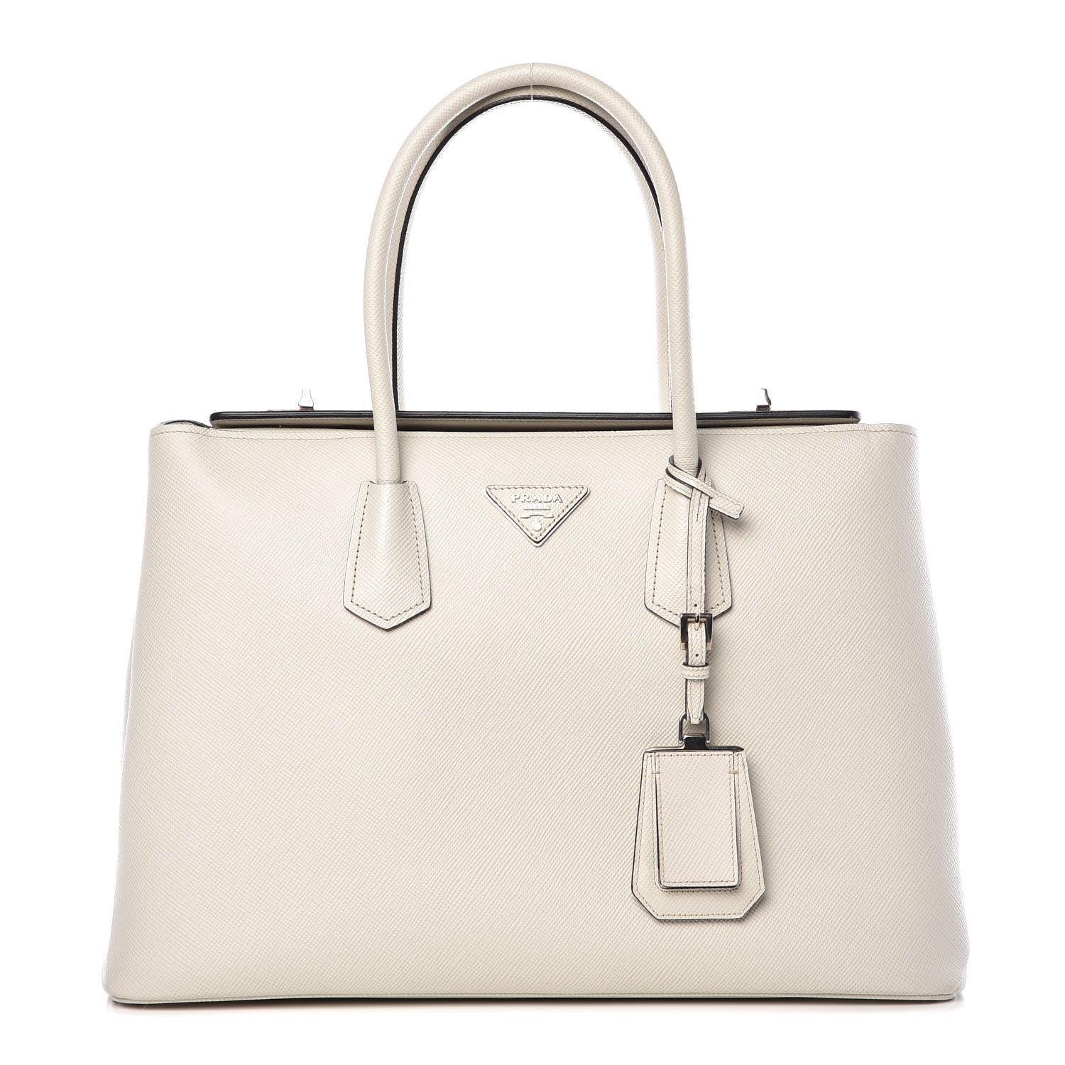 Prada Saffiano Cuir Twin Tote Talco 1 of 12