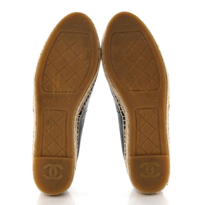 Chanel Lambskin CC Espadrilles 39 Black 5 of 8