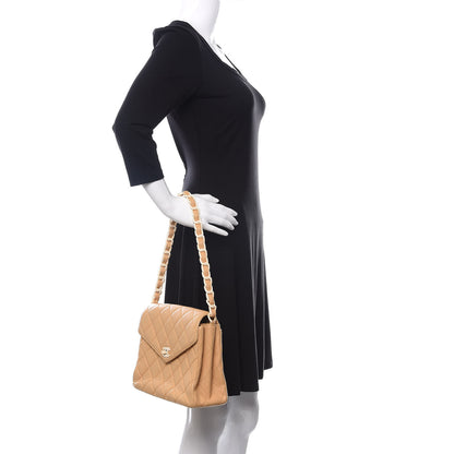 Chanel Lambskin Quilted Medium Envelope Flap Beige 2 of 13