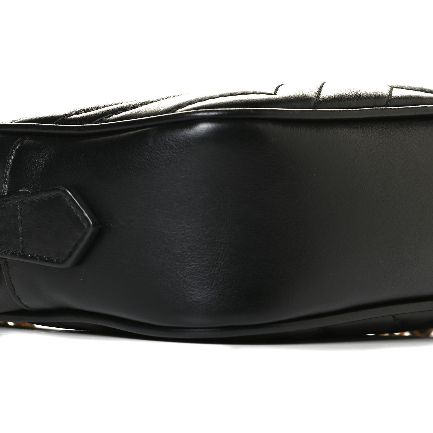 Gucci Calfskin Matelasse Mini GG Marmont Chain Shoulder Bag Black 10 of 12