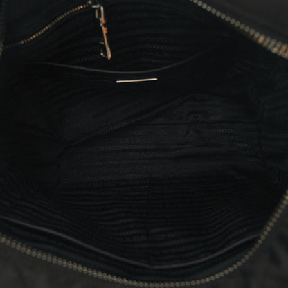 Prada Nylon Tessuto Impuntu Quilted Shoulder Bag Black 5 of 10