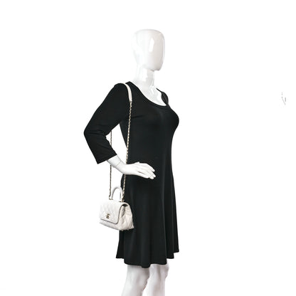 Chanel Caviar Quilted Extra Mini Coco Handle Flap White 2 of 11