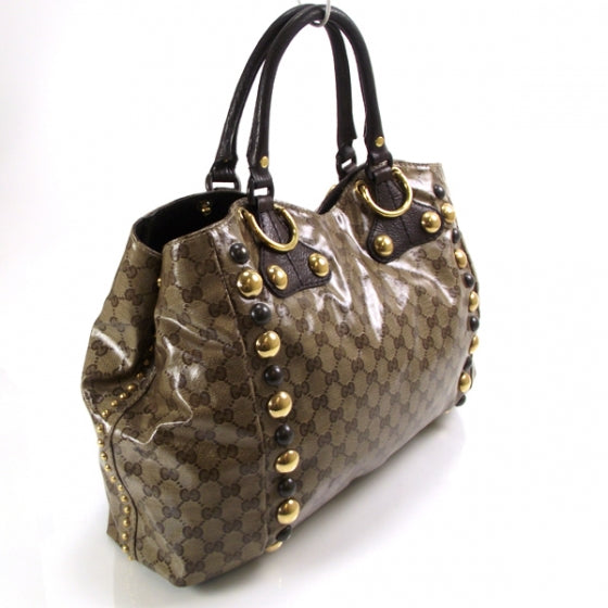 Crystal Monogram Babouska Tote Ebony