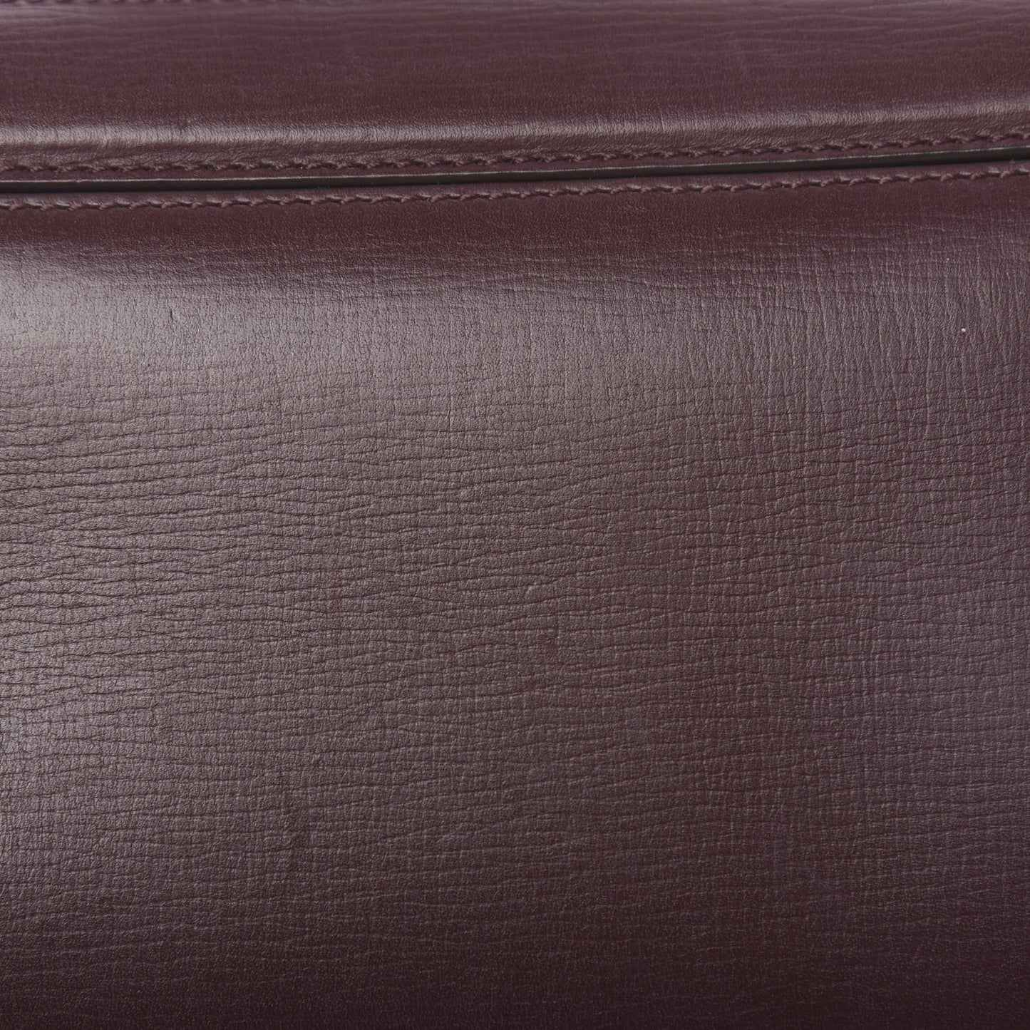 Textured Calfskin Mini Pandora Box Chain Crossbody Bag Oxblood
