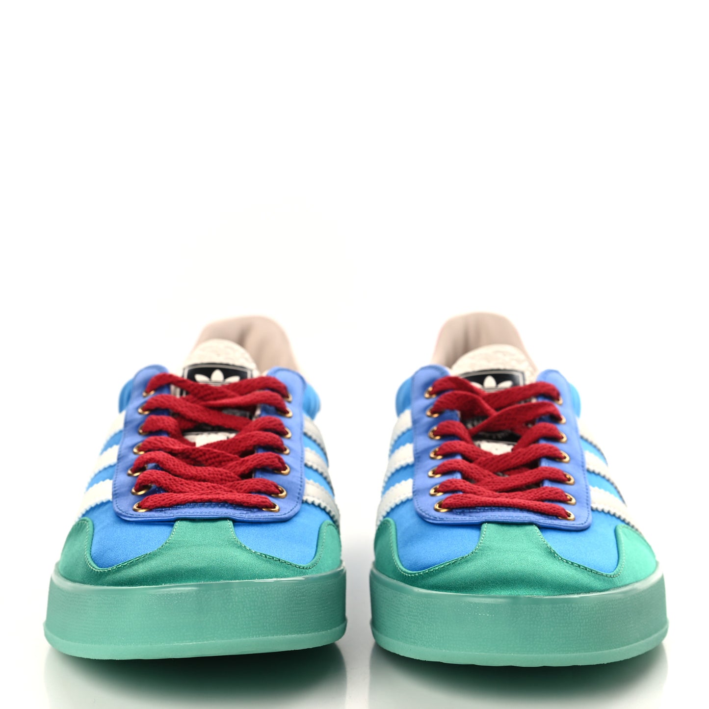 X ADIDAS Silk Duchesse Demetra Rubber Womens Gazelle Sneakers 9 Jade Capri Avio Off White