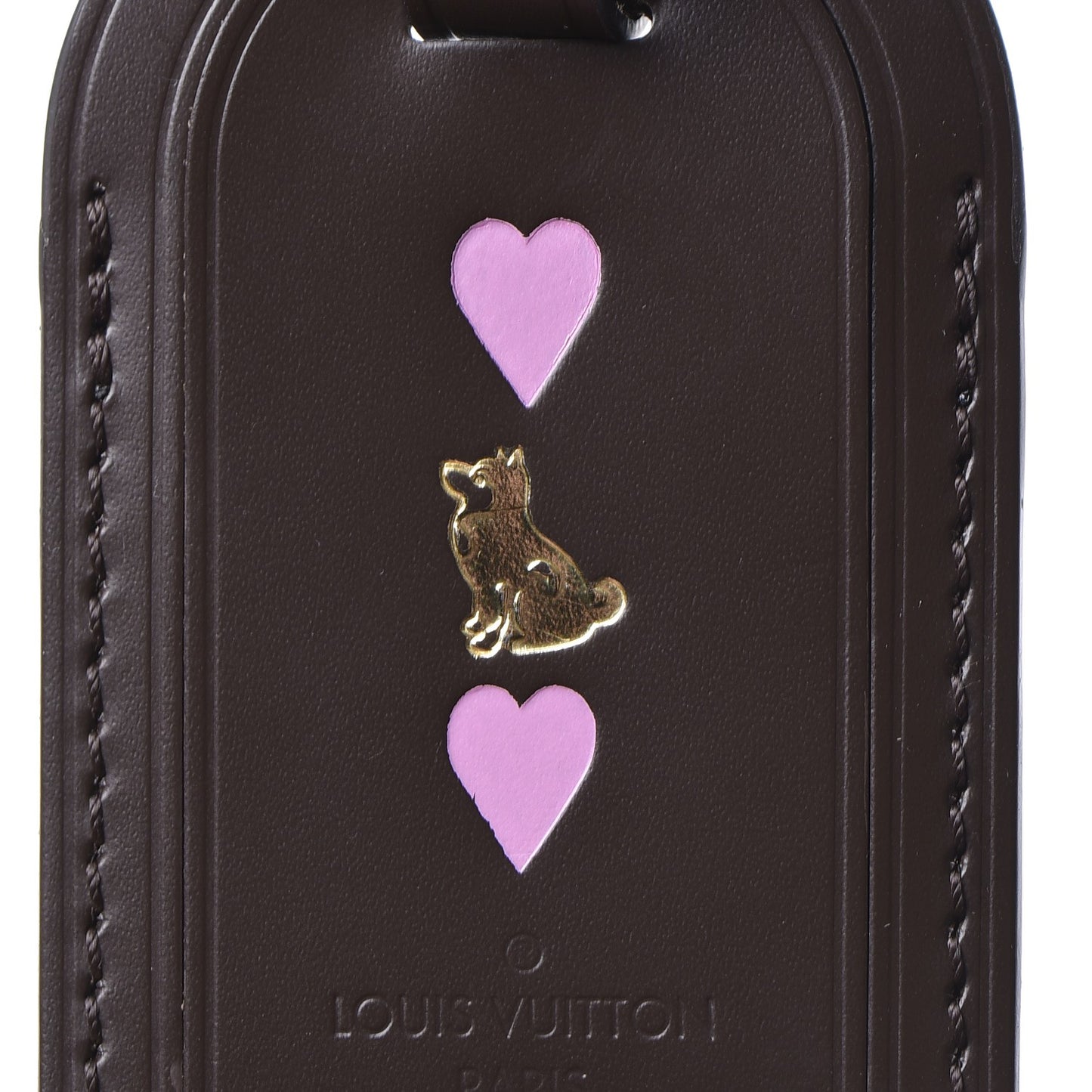 Calfskin Luggage Tag Ebene