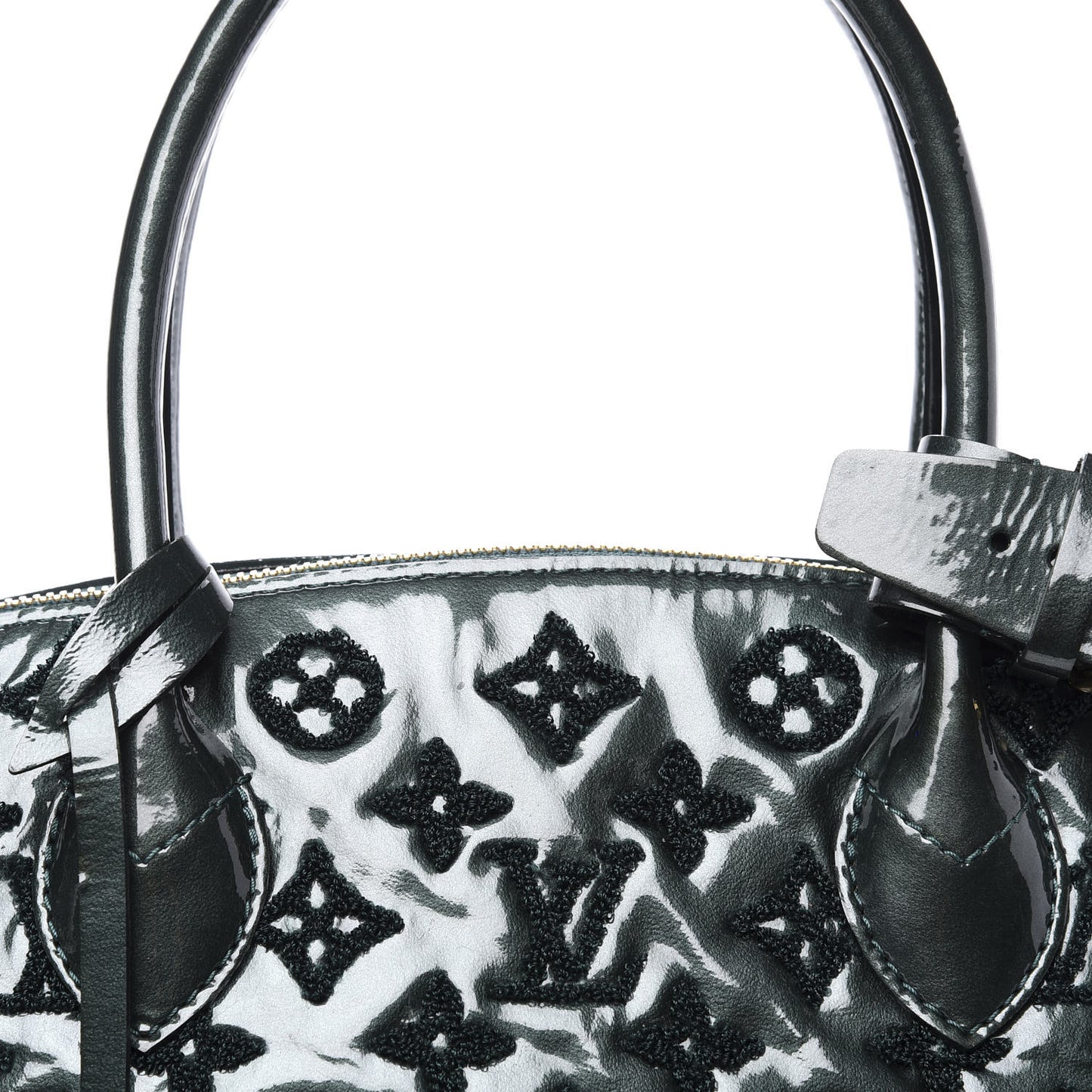 Patent Lambskin Fascination Lockit Vert Fonce