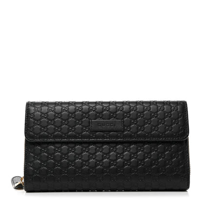 Gucci Soft Microguccissima Continental Zip Wallet Black 1 of 9