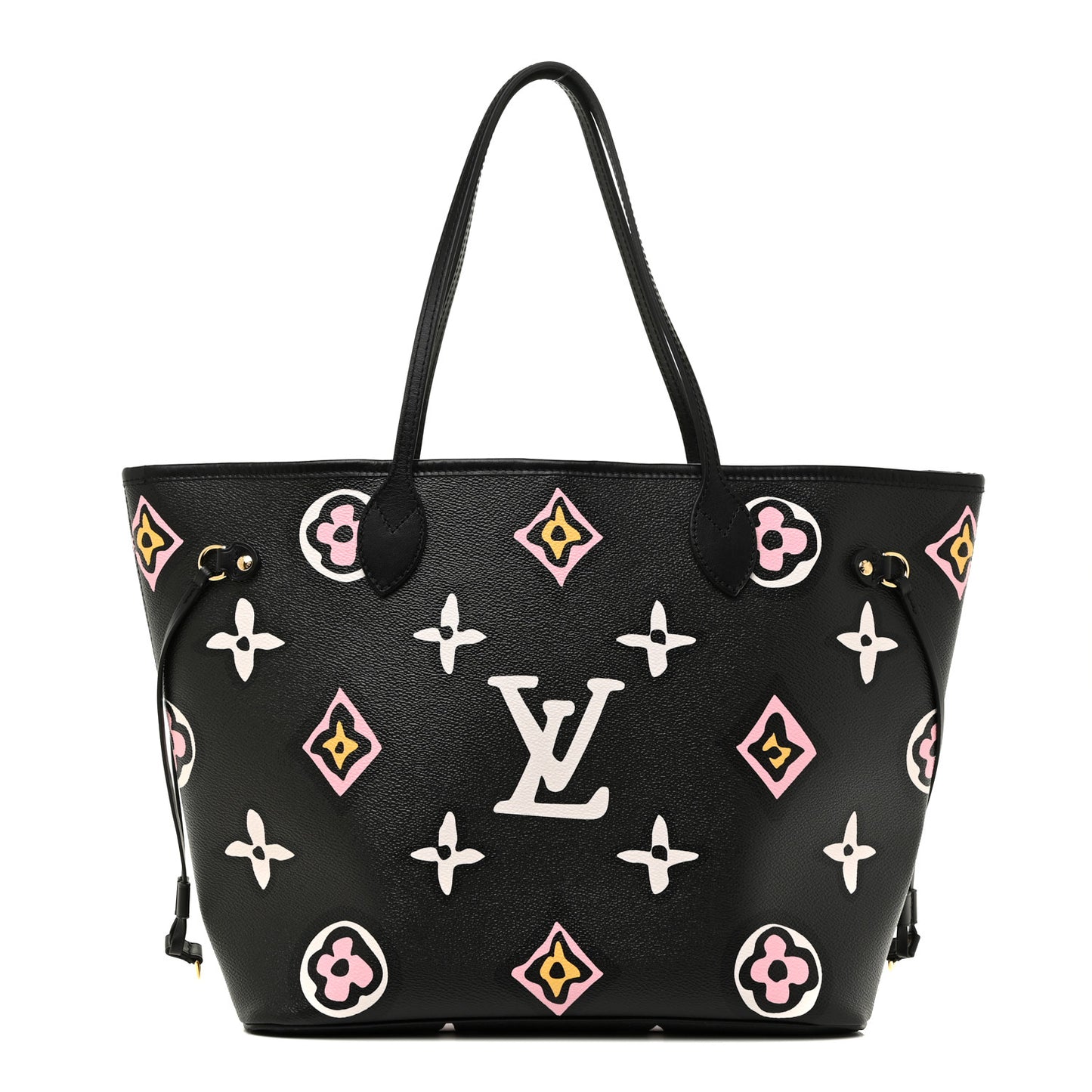 Monogram Giant Wild At Heart Neverfull MM Black