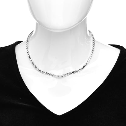 Tiffany Sterling Silver 4mm Venetian Link Necklace 2 of 4