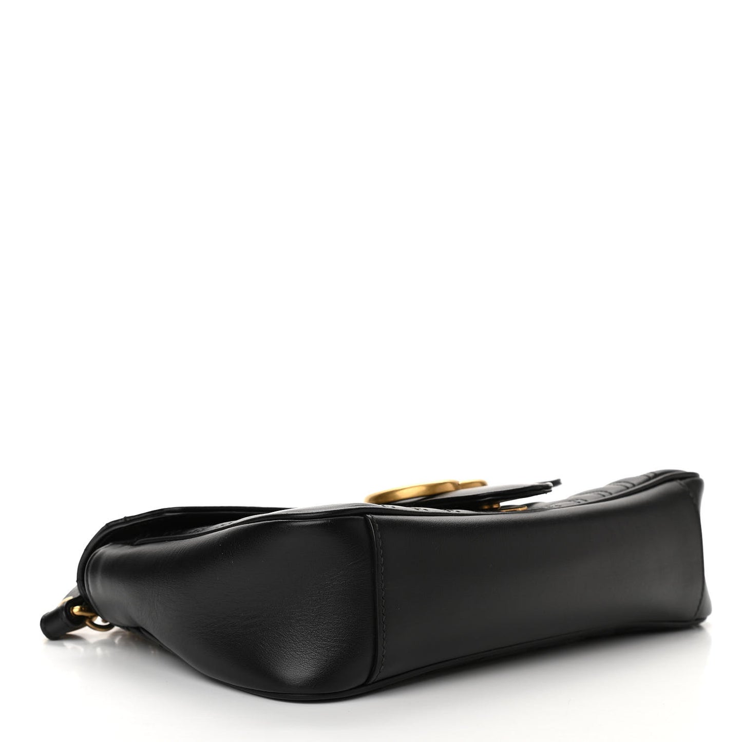 Calfskin Matelasse Small GG Marmont Shoulder Bag Black