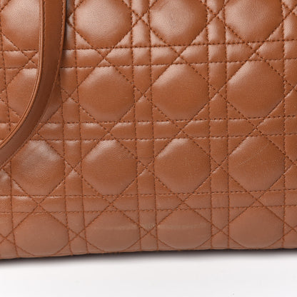 Christian Dior Lambskin Cannage Large Lady Dior Tan 14 of 33