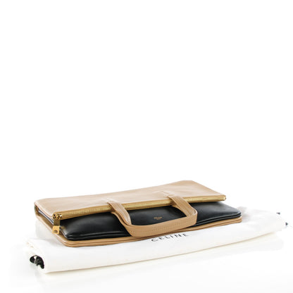 Celine Calfskin Bi-Color Folded Cabas Camel 7 of 12