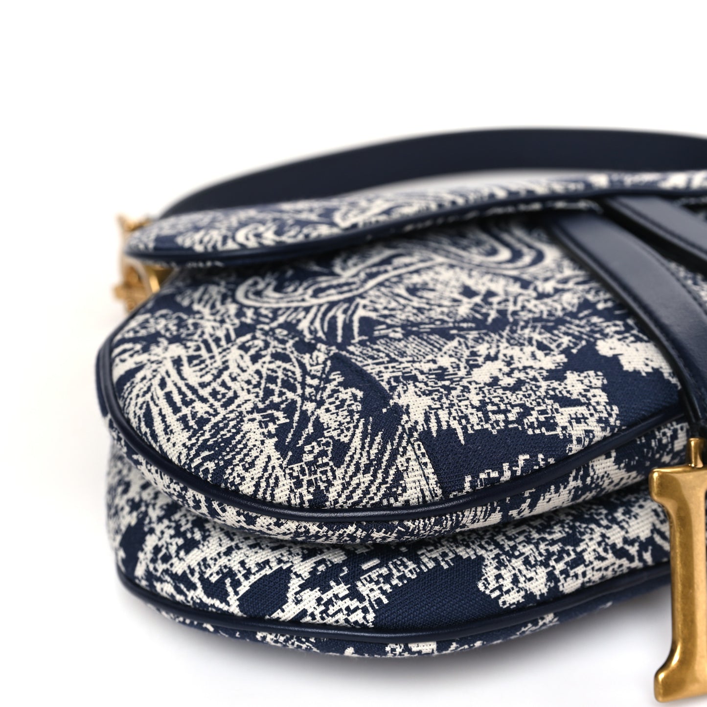 Canvas Embroidered Dioriviera Saddle Bag Blue