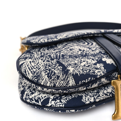 Christian Dior Canvas Embroidered Dioriviera Saddle Bag Blue 8 of 8