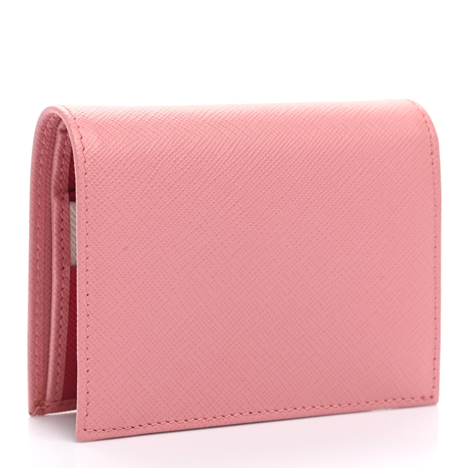 Prada Saffiano Colour Metal Bi-Fold Wallet Petalo 3 of 7