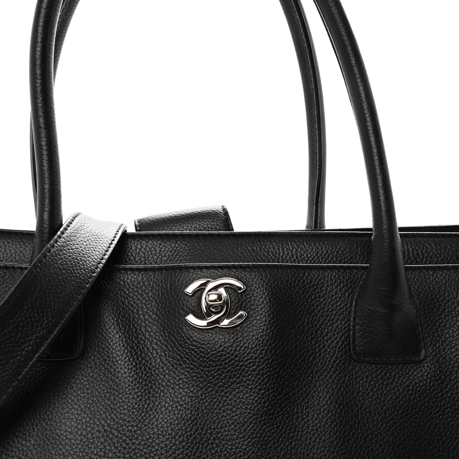 Chanel Calfskin Cerf Executive Shopper Tote Black 9 of 11