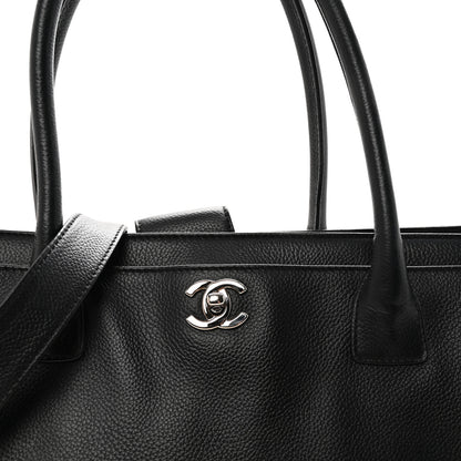 Chanel Calfskin Cerf Executive Shopper Tote Black 9 of 11