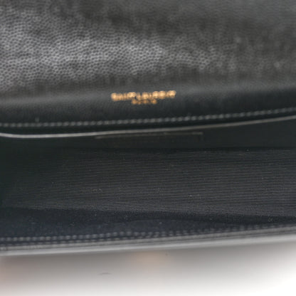 Saint Laurent Grain De Poudre Small Monogram Kate Satchel Black 4 of 11