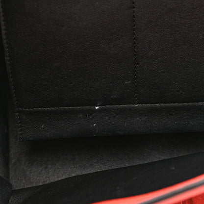 Celine Drummed Calfskin Suede Medium Trapeze Coquelicot 15 of 20