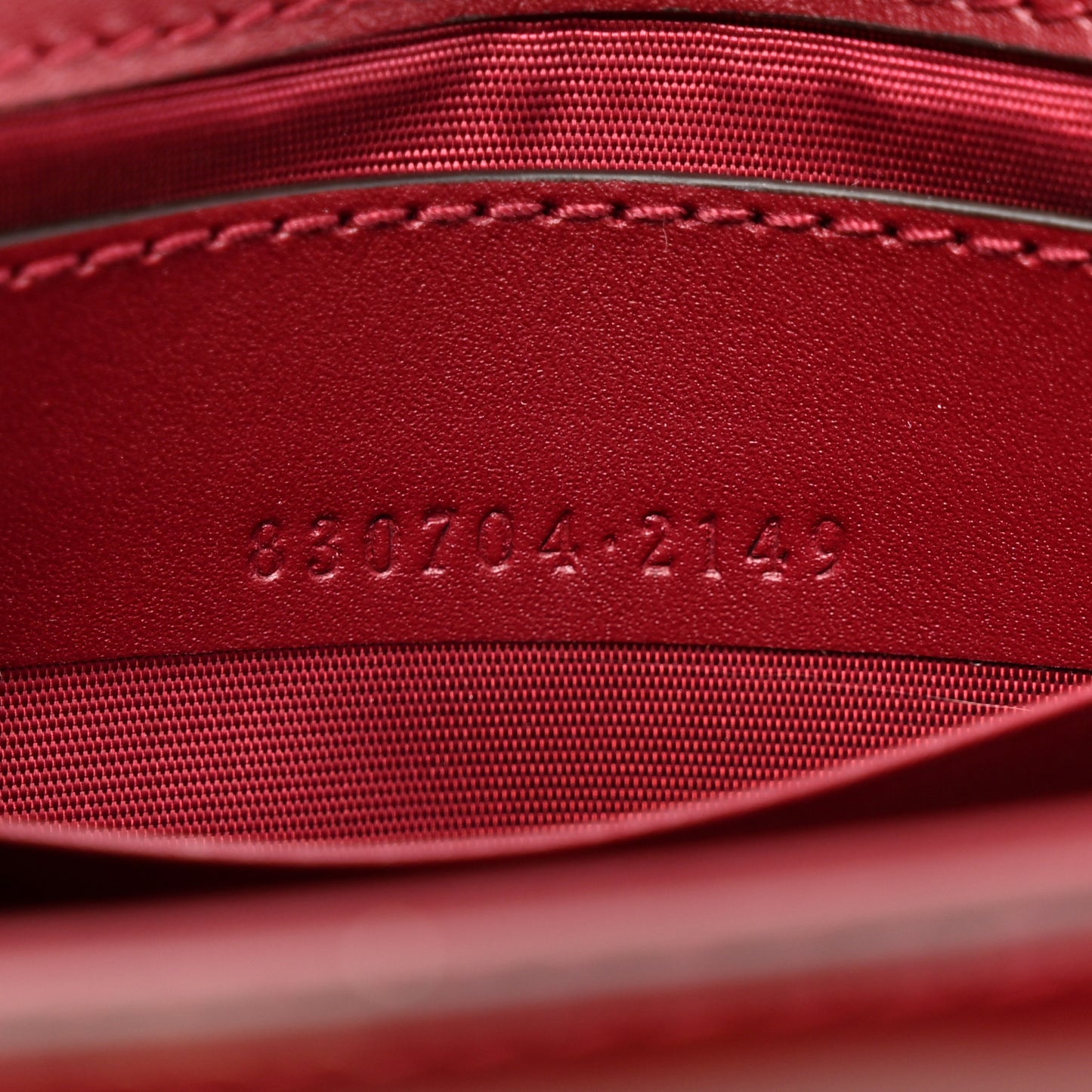 Shiny Calfskin Small Bamboo Night Bag Rosso Ancora