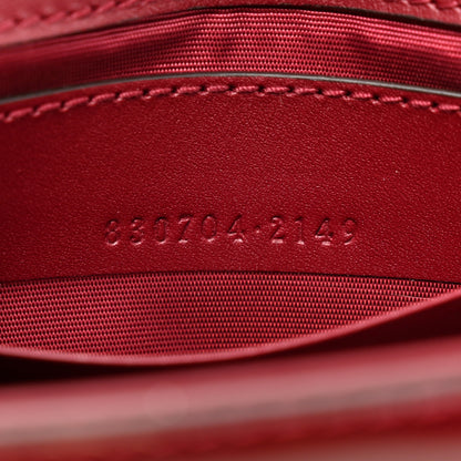 Gucci Shiny Calfskin Small Bamboo Night Bag Rosso Ancora 7 of 12