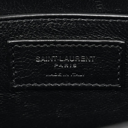 Saint Laurent Box Calfskin Monogram Medium Solferino Satchel Black 6 of 10