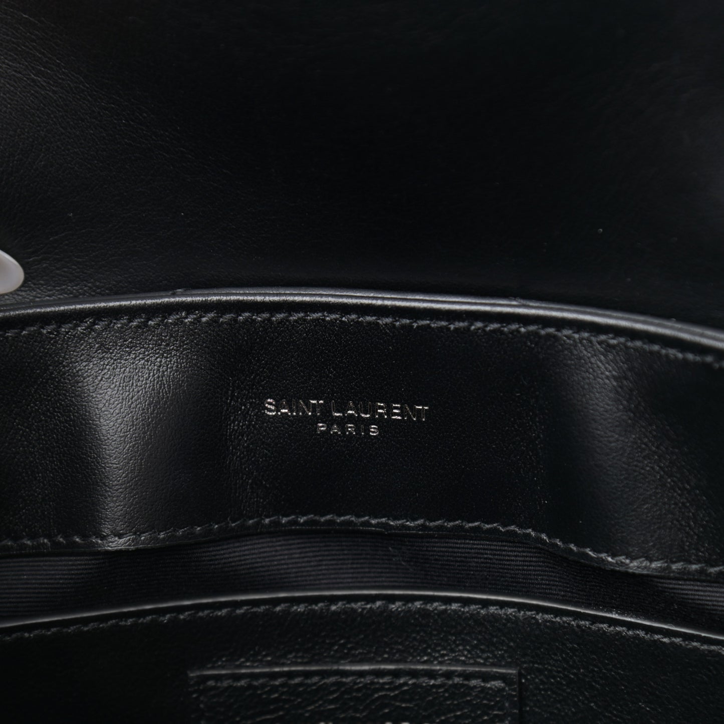 Calfskin Y Quilted Monogram Small Loulou Chain Satchel Black