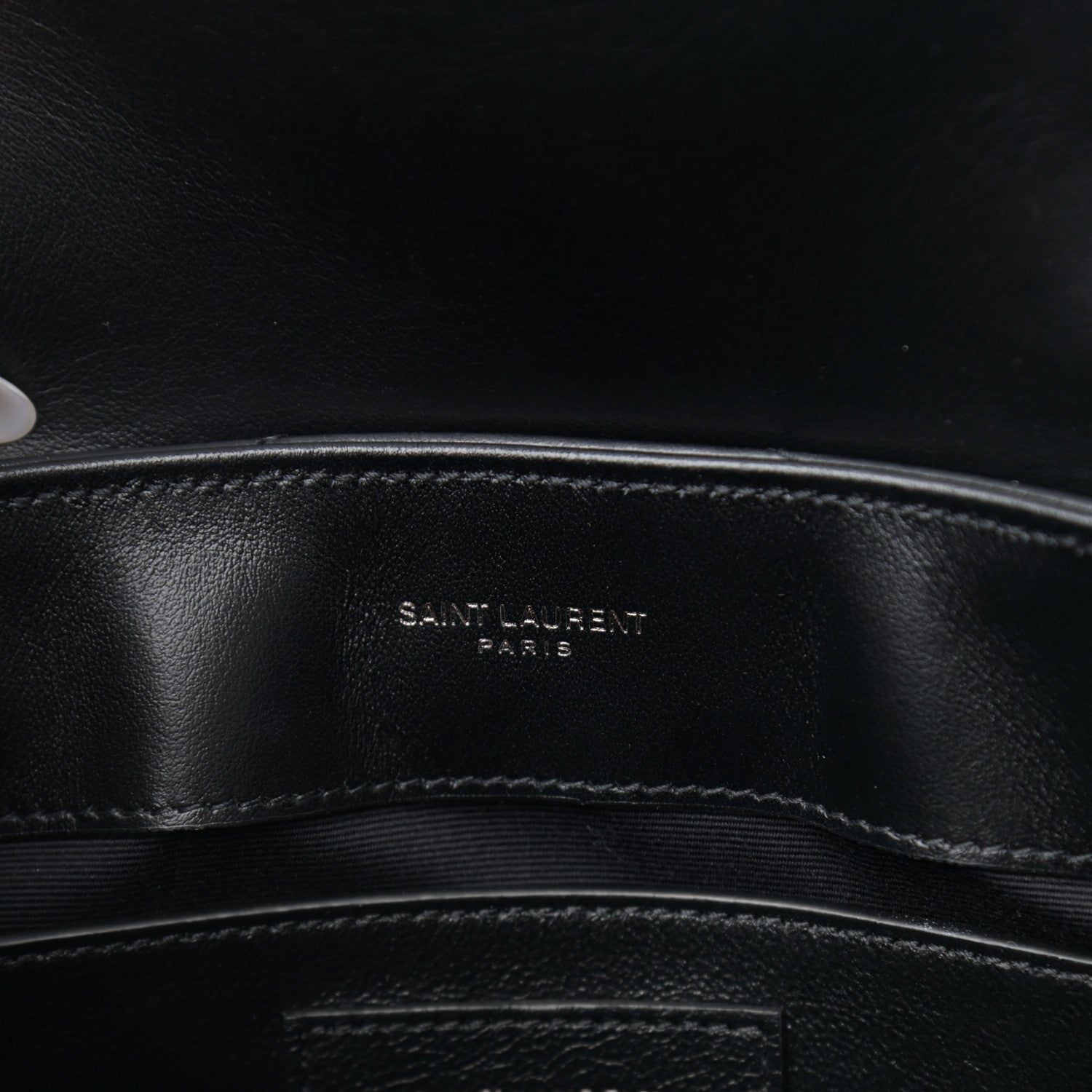 Saint Laurent Calfskin Y Quilted Monogram Small Loulou Chain Satchel Black 7 of 11