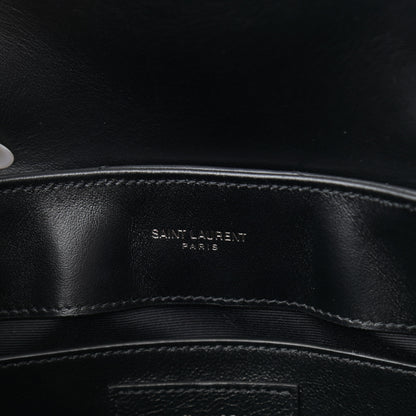 Saint Laurent Calfskin Y Quilted Monogram Small Loulou Chain Satchel Black 7 of 11