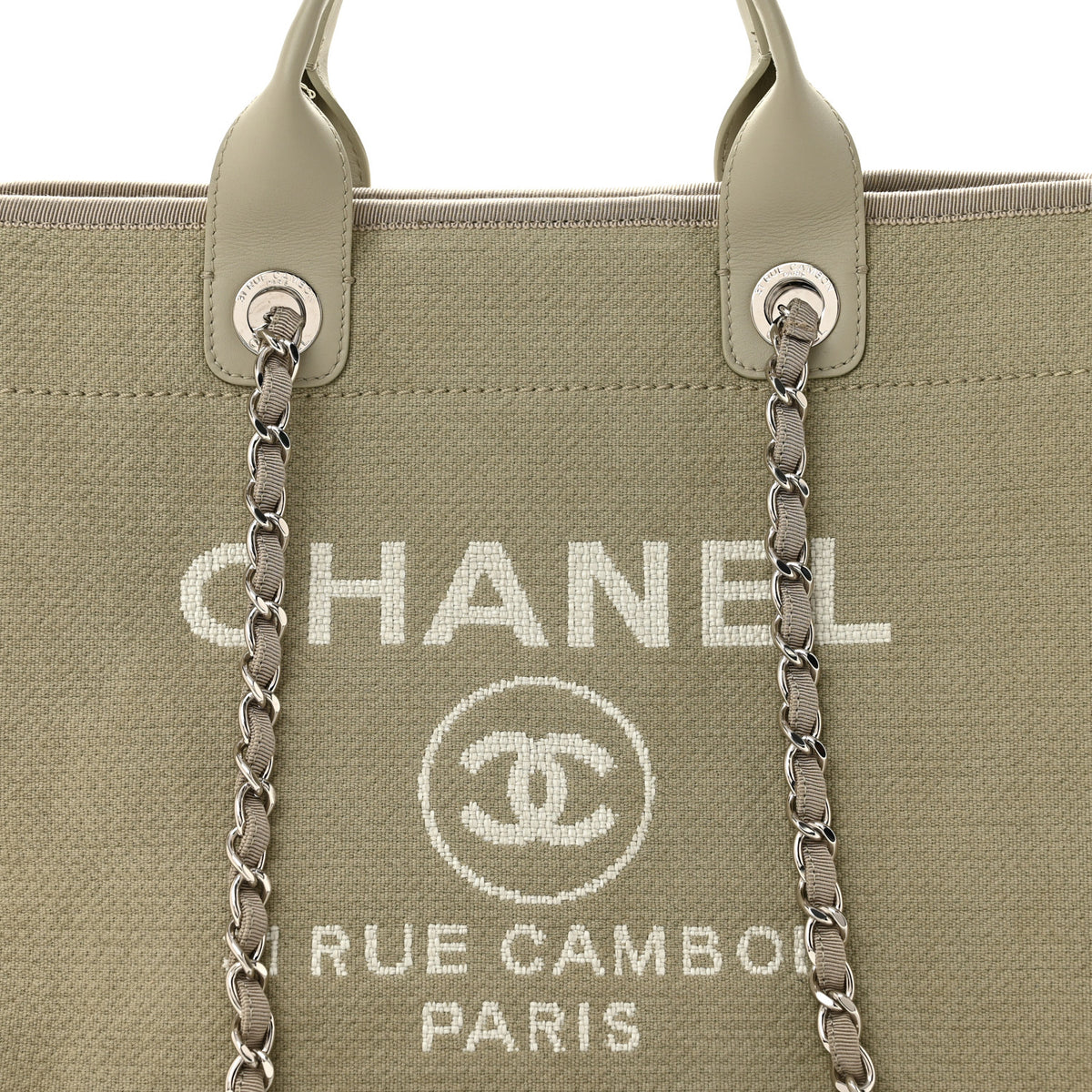 Chanel Mixed Fibers Medium Deauville Tote Grey 9 of 12