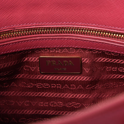 Prada Saffiano Small Galleria Double Zip Tote Fuxia 8 of 12
