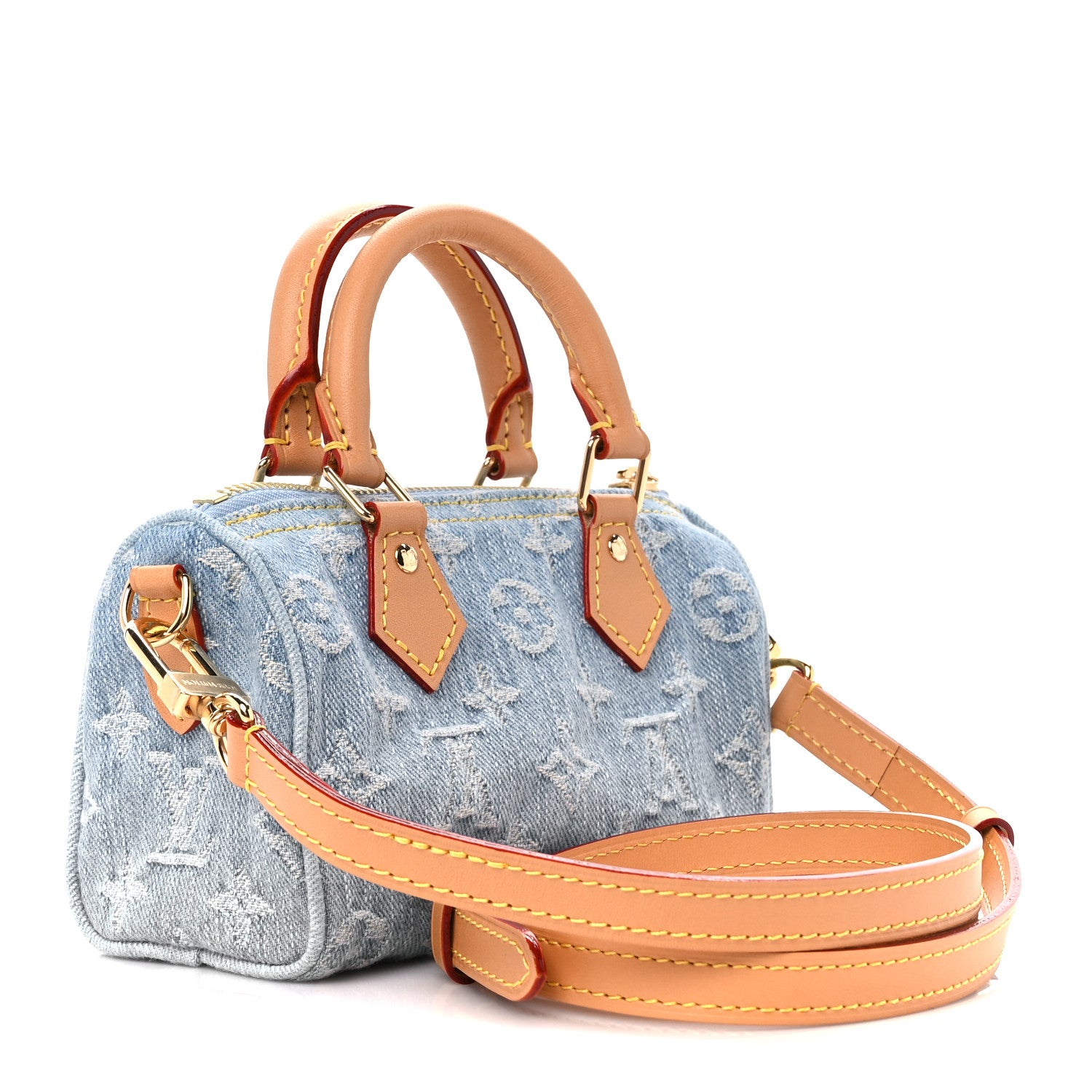 Louis Vuitton Monogram Denim Nano Speedy Sky Blue 3 of 10