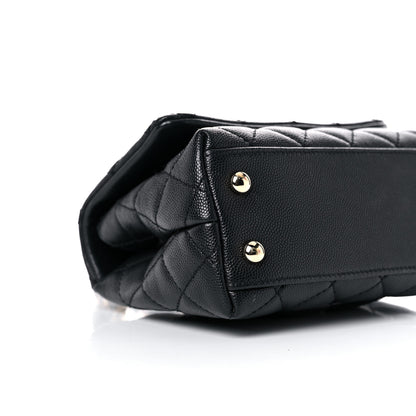 Chanel Caviar Quilted Extra Mini Coco Handle Flap Black 8 of 13