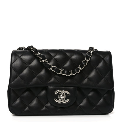 Chanel Lambskin Quilted Mini Rectangular Flap Black 1 of 11