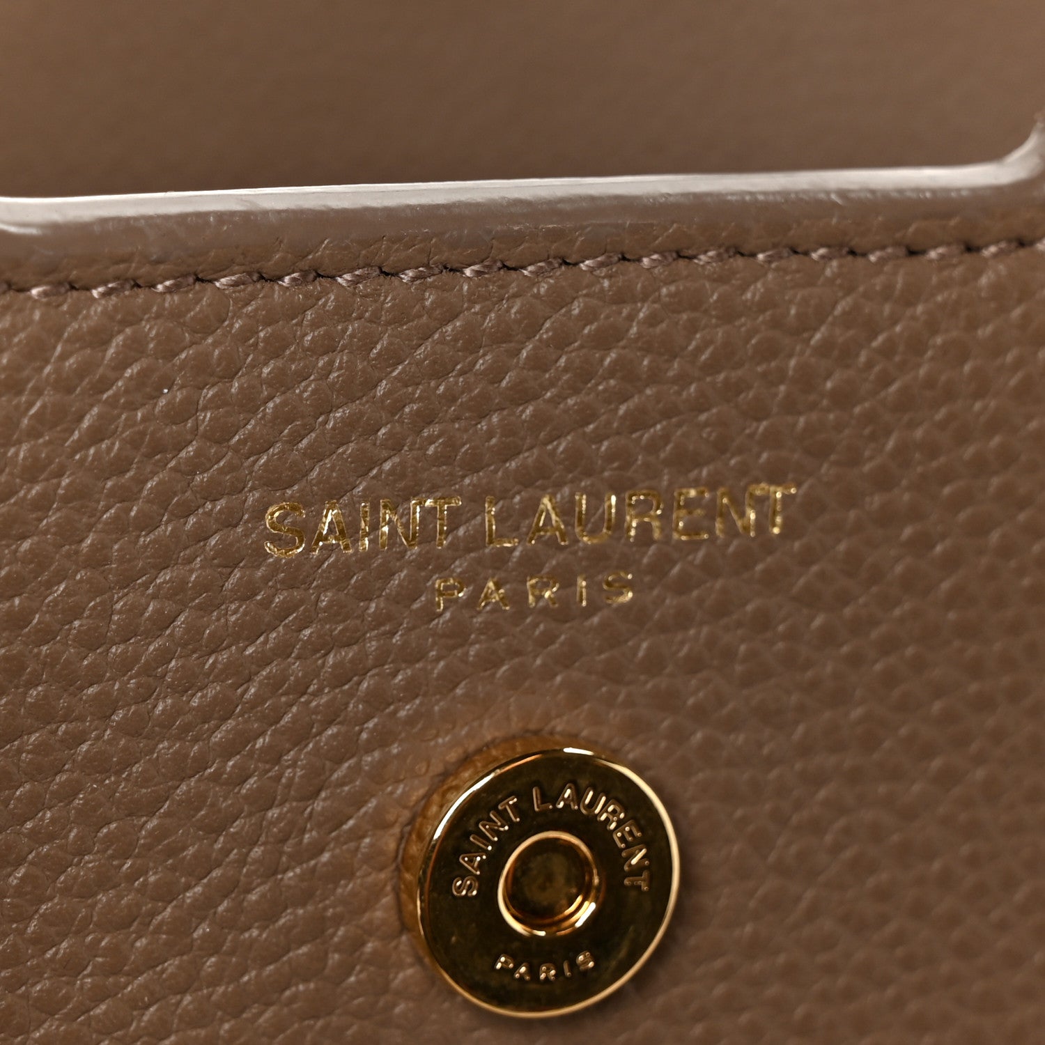 Saint Laurent Calfskin Baby Monogram Downtown Cabas Beige 7 of 10