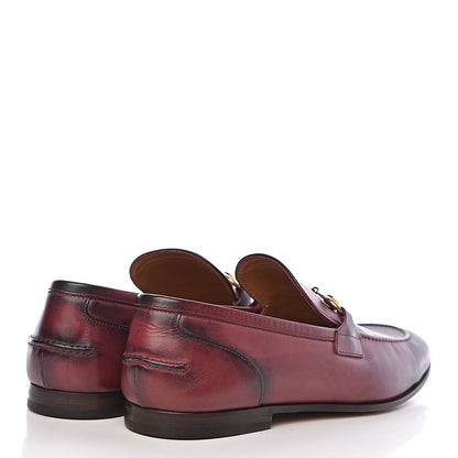 Gucci Calfskin Horsebit Mens Jordaan Loafers 9 Strong Red 4 of 11