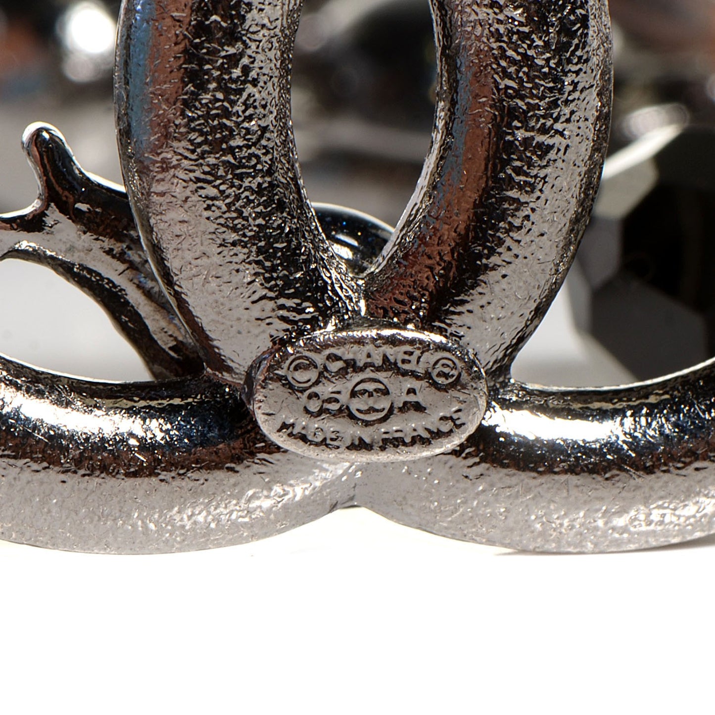 Pearl Beaded CC Belt Ruthenium Black