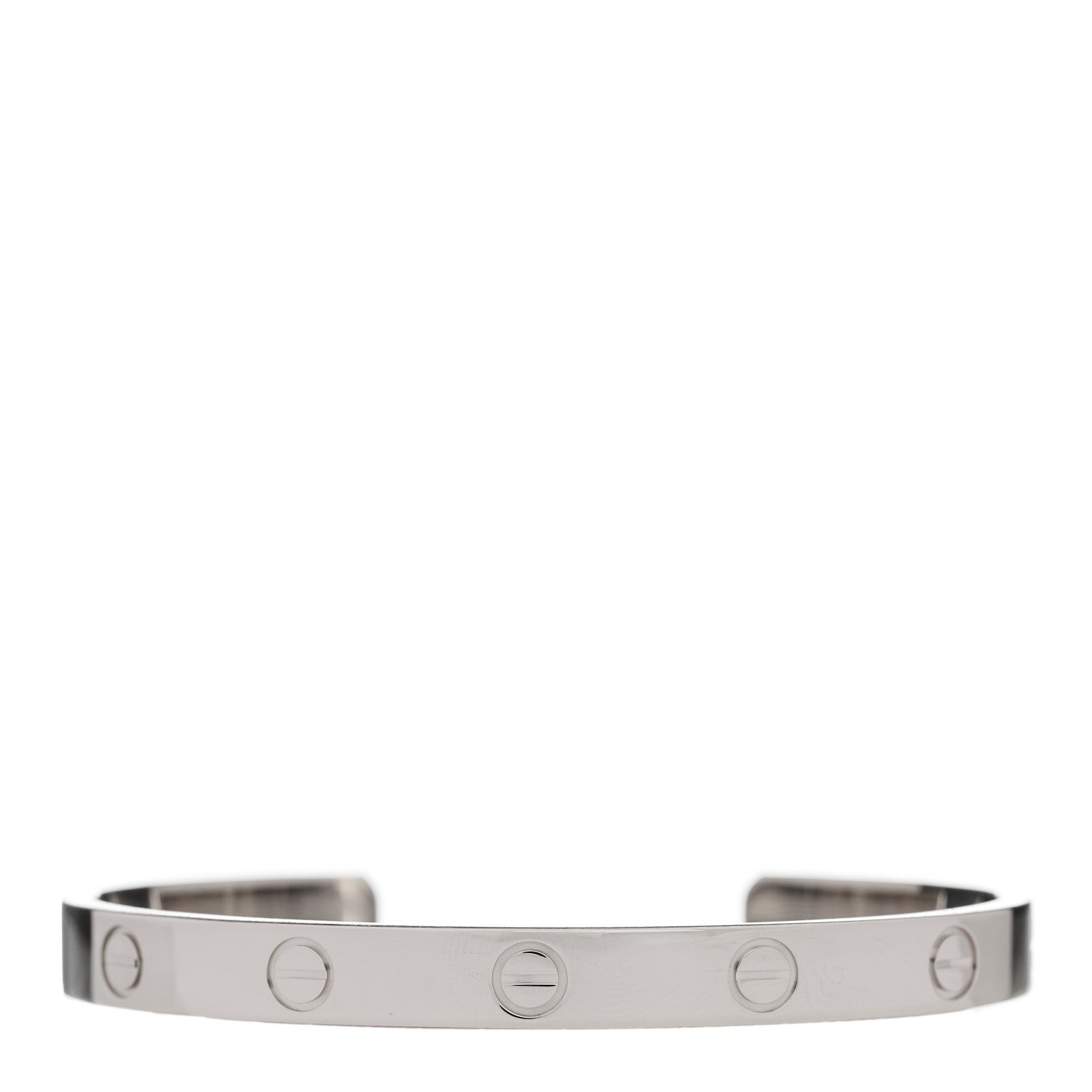 Cartier 18K White Gold LOVE Cuff Bracelet 17 1 of 3