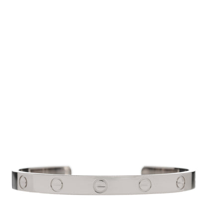 Cartier 18K White Gold LOVE Cuff Bracelet 17 1 of 3