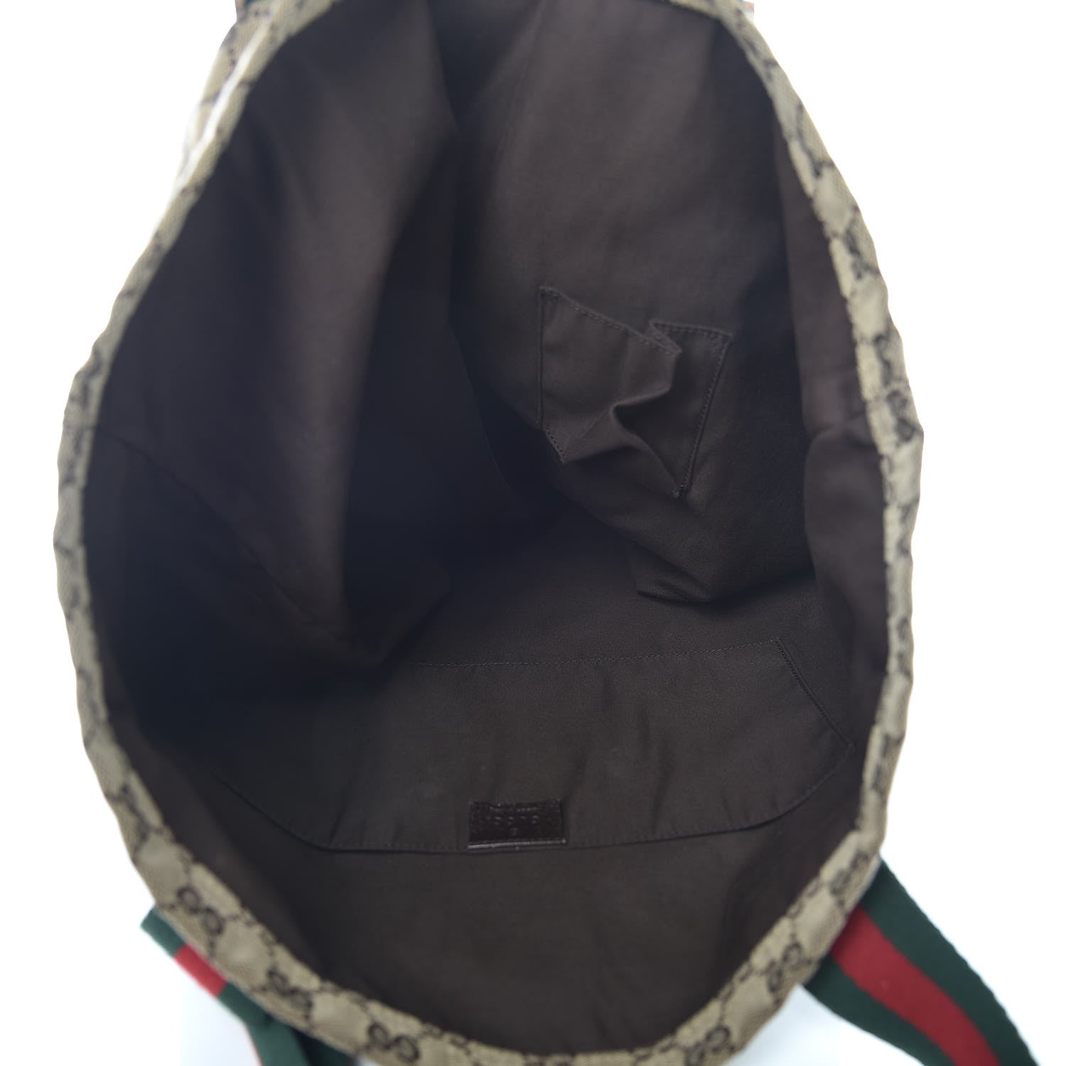 Gucci GG Monogram Medium Web Handle Vertical Tote Dark Brown 5 of 14