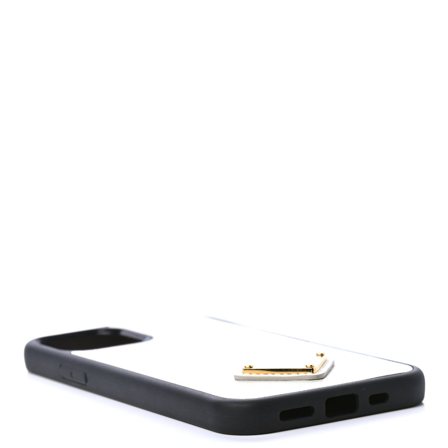 Saffiano iPhone 12 Case Chalk