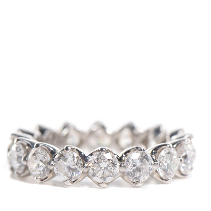Cartier DE BEERS Diamond Platinum Allegria Eternity Ring Full Band Size 7.5 4 of 5