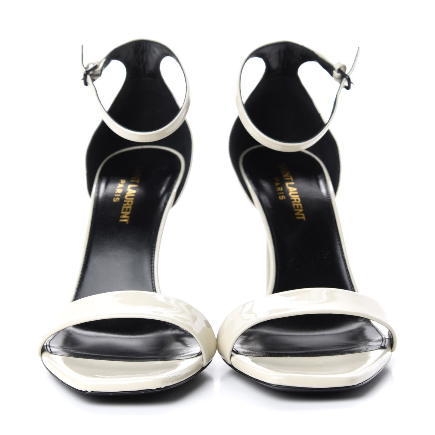 Patent Calfskin Amber 85 Ankle Strap Sandals 38 Neutro
