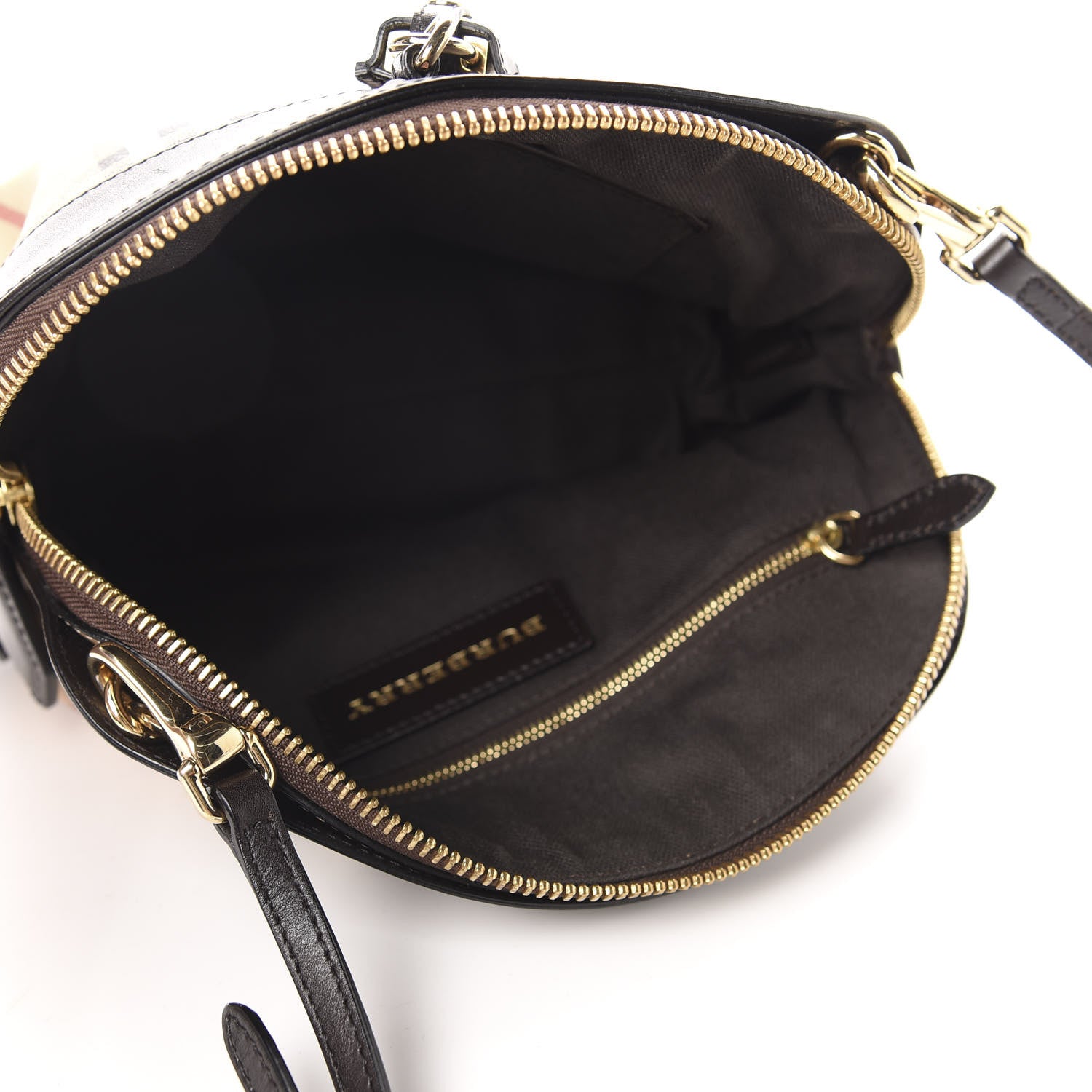 Burberry Haymarket Check Small Primrose Crossbody Bag Chocolate 5 of 12